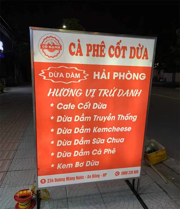 biển vẫy bạt hiflex có đèn