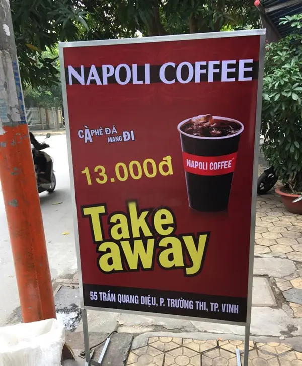 Biển Vẫy Cafe 4 biển vẫy cafe đứng
